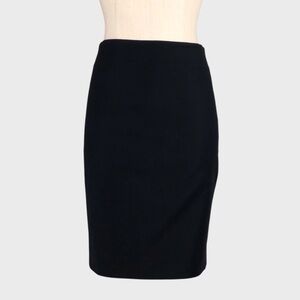 J Crew No 2 Pencil Skirt Double Serge Cotton Black